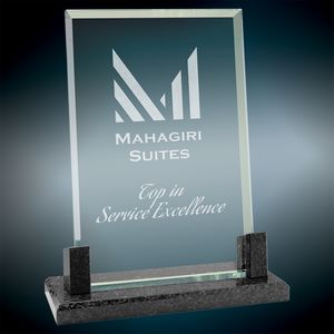 Marble Line Rectangle Glass Award