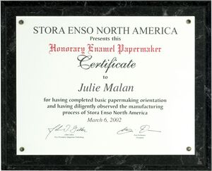 Marbled Black Award Plaque-Certificate Presenter Kit-8x10" Doc