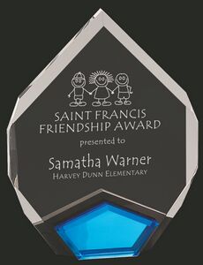 Marquis Blue Acrylic Award - Large