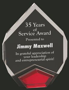 Marquis Red Acrylic Award - Large