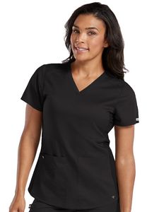 Med Couture - MC Touch - Women's 4-Pocket V-Neck Shirttail Top