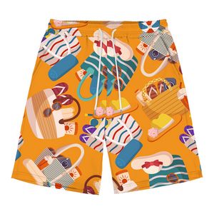 Men's 135 Gsm Dye Sublimation Drawstring Shorts- Stretch Poly