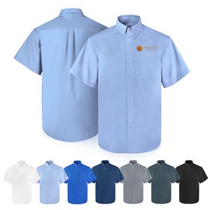 Men's Short Sleeve Twill Button Down Shirt