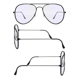 Metal Aviator With Blue Light Blocking Lenses