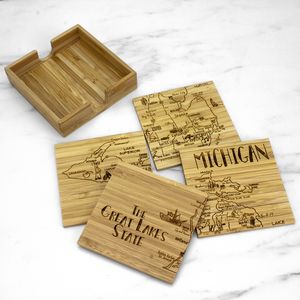 Michigan Puzzle Coaster Set