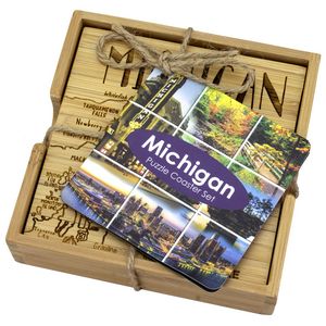 Michigan Puzzle Coaster Set