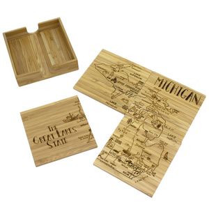 Michigan Puzzle Coaster Set