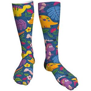 Mid calf sublimated full color crew socks