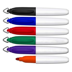 Mini Dry Erase Marker w/Key Ring Cap