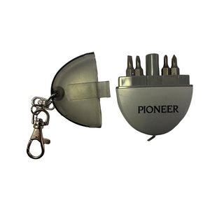 Mini Screwdriver Tool Set Keychain with Tape Measure