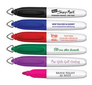 Mini Sharp MarkÂ® Fine Tip Permanent Marker w/Key Ring Cap