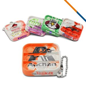 Mini Square Bubble Fidget Keychain