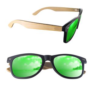 Mirror or Polarized Bamboo Arm Miami Sunglasses
