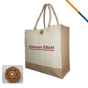Mosac Laminated Jute Tote Bag
