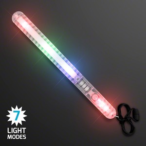 Multicolor Flashing LED Wand with Lanyard - BLANK