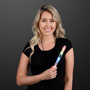 Multicolor Flashing LED Wand with Lanyard - PRINTED