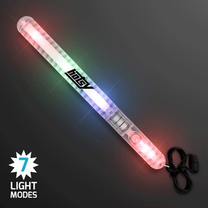 Multicolor Flashing LED Wand with Lanyard - PRINTED