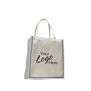 Natural Fancy Shopper Bag w/6" Gusset (15"x16"x6")