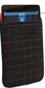 NeoGrid iPad Mini 7" Tablet Sleeve (black with Red Stitching)