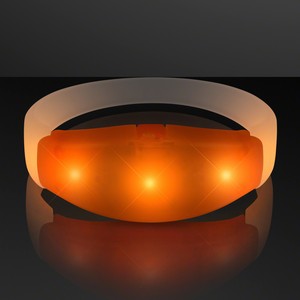 Orange LED Steady Illumination Stretch Bracelet - PRINTED
