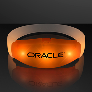 Orange LED Steady Illumination Stretch Bracelet - PRINTED