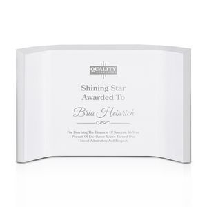 Personalized Freestanding Horizontal Curved Acrylic Award Frame