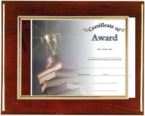 Piano Rosewood Slide In Certificate Plaque-8.5x11" Doc