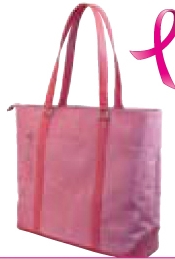 Pink Faux-Suede Tote