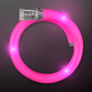 Pink Flash LED Wrap Around Tube Bracelet - PRINTED