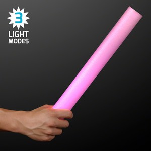 Pink LED Foam Stick 16" Cheer Sticks - PRINTED