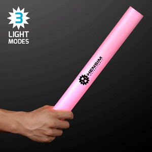 Pink LED Foam Stick 16" Cheer Sticks - PRINTED