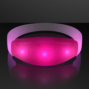 Pink LED Steady Illumination Stretch Bracelet - PRINTED