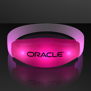 Pink LED Steady Illumination Stretch Bracelet - PRINTED