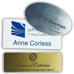 Plastic Engraved Name Badge (1"x3")