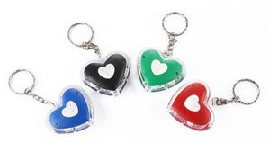 Plastic Heart Shape LED Keychain