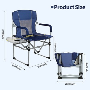 Portable Camping Director Chair With Side Table