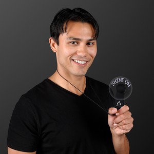 Pre-Programmed Black Mini Fans with White LEDs - PRINTED