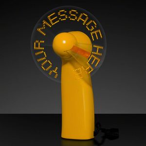 Pre-Programmed Yellow Mini Fans with Yellow LEDs - PRINTED