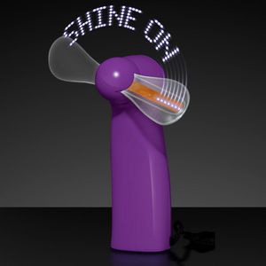 Pre-programmed Purple Mini Fan with White LEDs - PRINTED