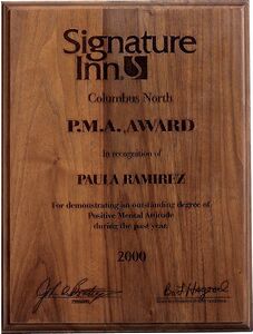 Premium Walnut Lasered Award Plaque 6"x8"