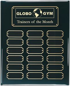 Prestige Black Perpetual Award Plaque 18 Plates