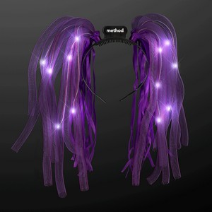 Purple LED Noodle Headbands - PRINTED
