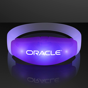 Purple LED Steady Illumination Stretch Bracelet - PRINTED