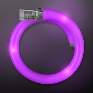 Purple Light Up Tube Wrap Bracelets - PRINTED