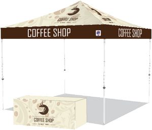 Pyramidâ„¢ Instant ShelterÂ® Bundle #3 With Digitally Printed Top and 6' Table Cover