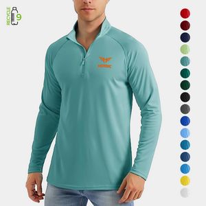REPREVEÂ® - Men's Quarter Zipper rPET Polyester Raglan Sleeve