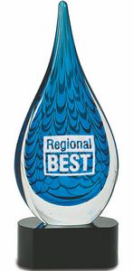 Rain Drop Art Glass 12.5"