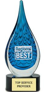 Rain Drop Art Glass 12.5"