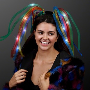 Rainbow Multicolor LED Noodle Headbands - BLANK