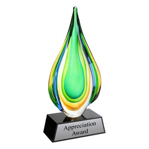 Rainforest Art Glass 13"